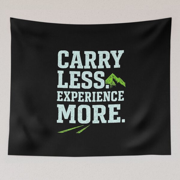 Item preview, Carry Less Experience More | Adventure Lifestyle Typography designed and sold by typoinspired.