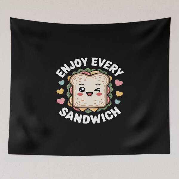 Item preview, Enjoy Every Sandwich Kawaii Cute Foodie Warren Zevon Quote designed and sold by KingsLife1994.