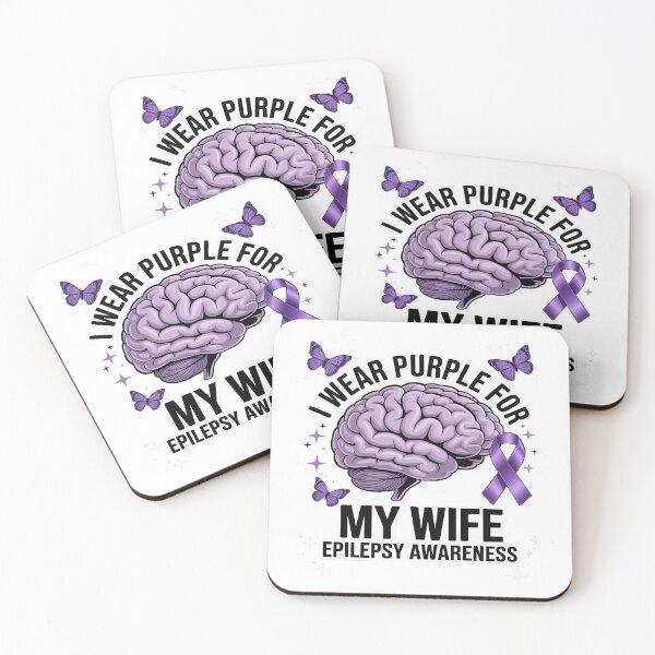 Item preview, Epilepsy Awareness I Wear Purple For My Wife Purple ribbon designed and sold by KingsLife1994.