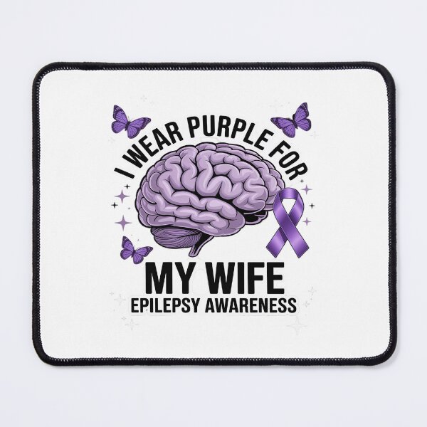Item preview, Epilepsy Awareness I Wear Purple For My Wife Purple ribbon designed and sold by KingsLife1994.