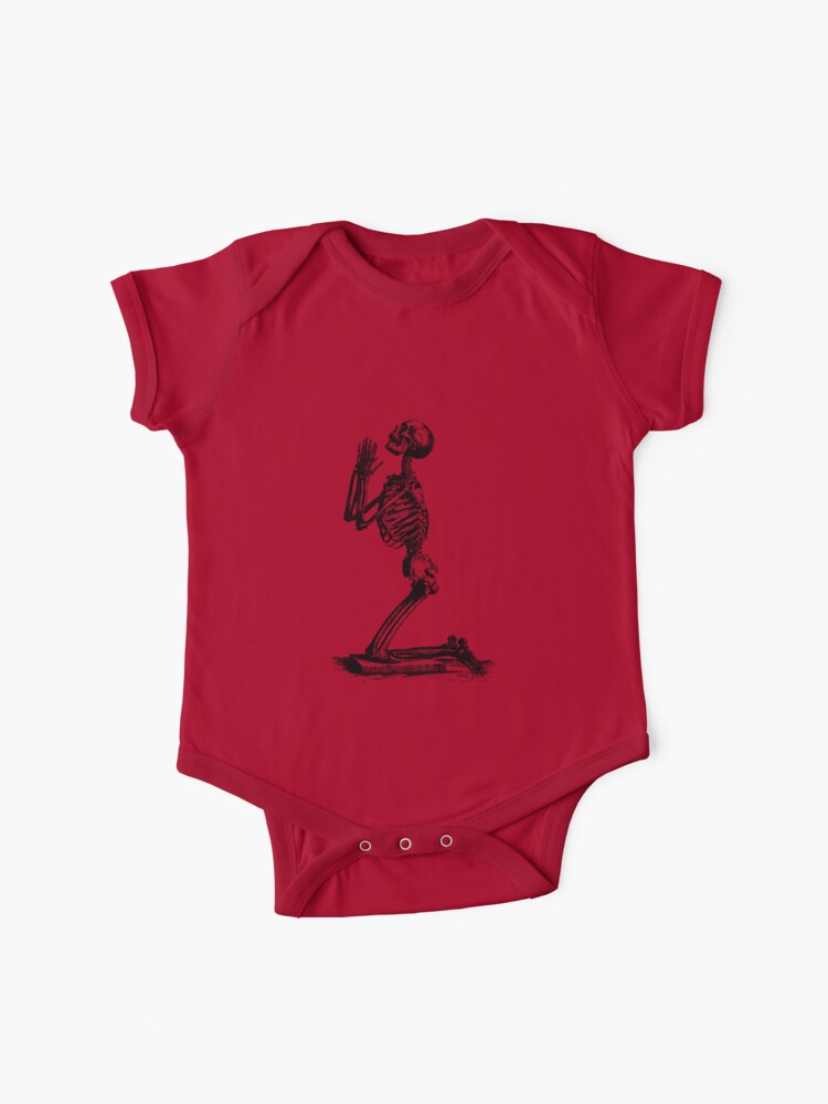 Praying Skeleton Baby One-Piece for Sale by Reethes