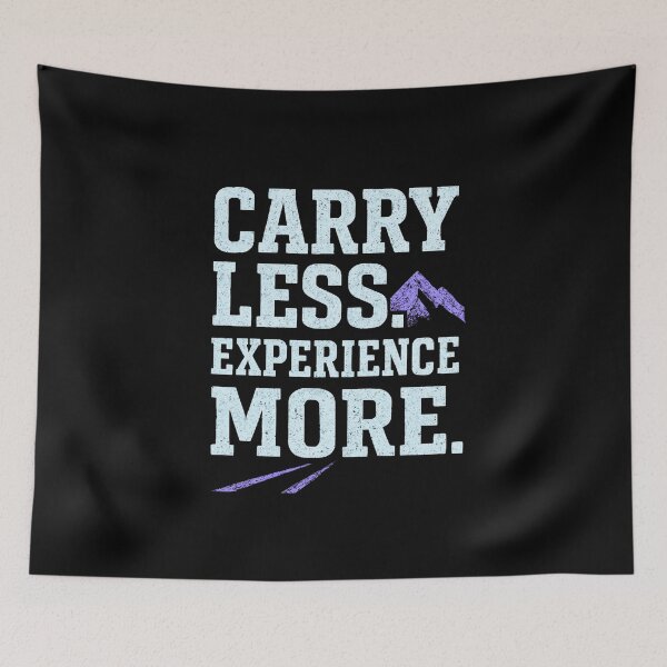 Item preview, Carry Less Experience More | Adventure Lifestyle Typography designed and sold by typoinspired.