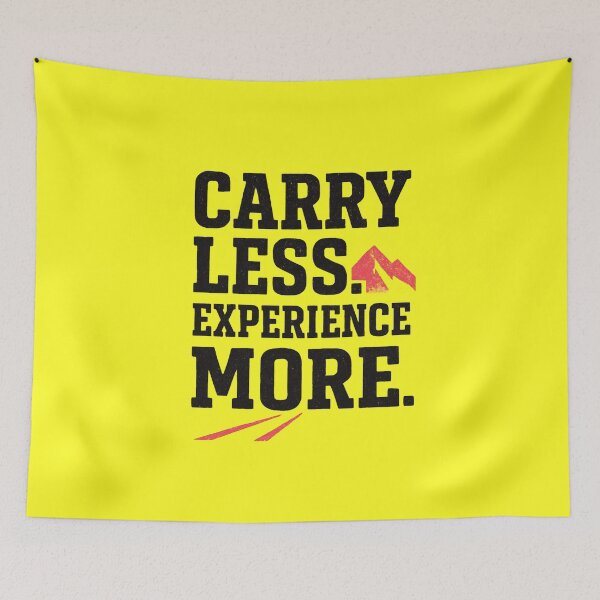 Item preview, Carry Less Experience More | Travel Light Adventure Quote Tee designed and sold by typoinspired.