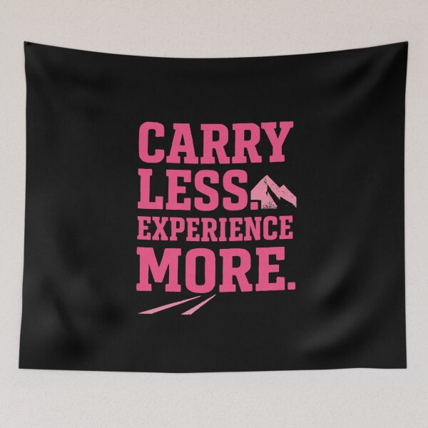 Item preview, Carry Less Experience More | Backpacker Wanderlust Design designed and sold by typoinspired.