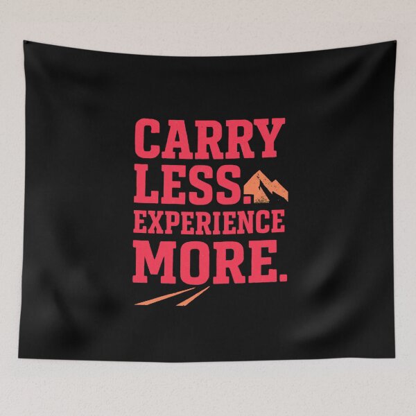 Item preview, Carry Less Experience More | Adventure Seeker Minimalist Tee designed and sold by typoinspired.