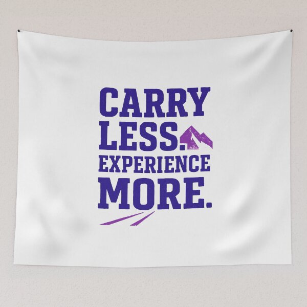 Item preview, Carry Less Experience More | Adventure Seeker Minimalist Tee designed and sold by typoinspired.