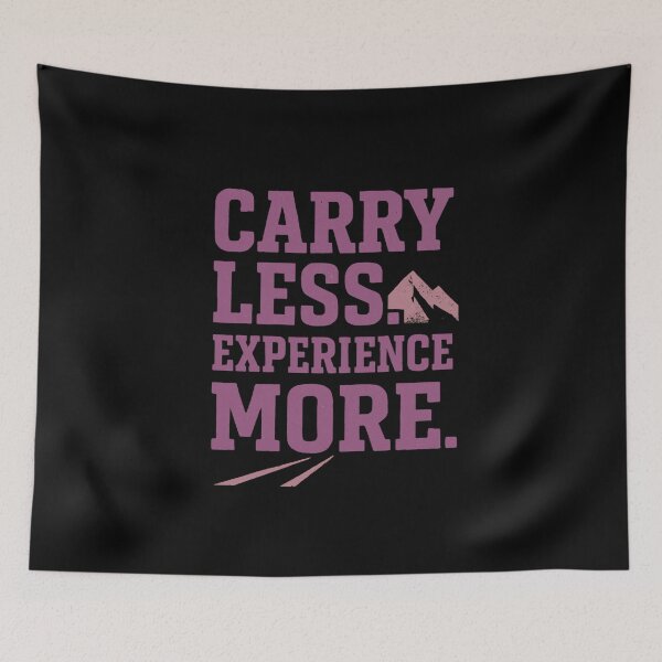 Item preview, Carry Less Experience More | Adventure Seeker Minimalist Tee designed and sold by typoinspired.
