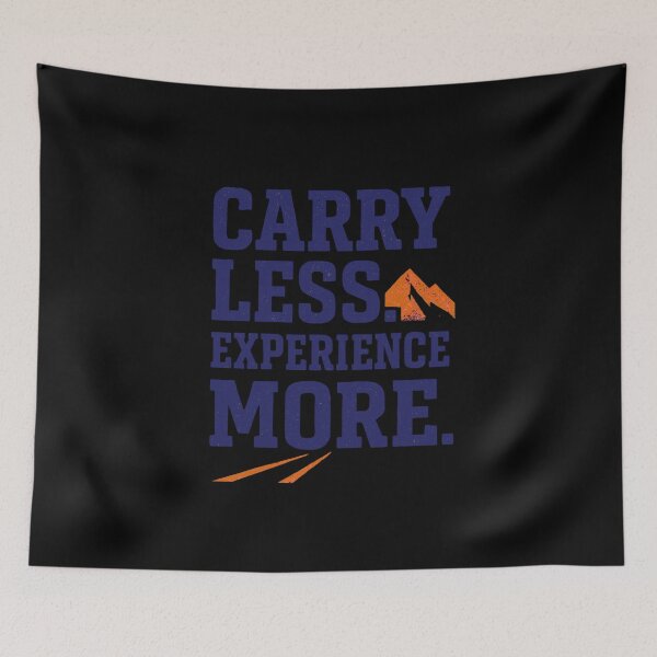 Item preview, Carry Less Experience More | Adventure Seeker Minimalist Tee designed and sold by typoinspired.