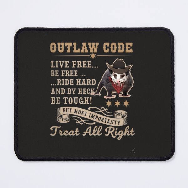 Item preview, Outlaw Code Cowboy Opossum – Funny Western Meme Poster & T-Shirt designed and sold by SugawaraTaikixl.