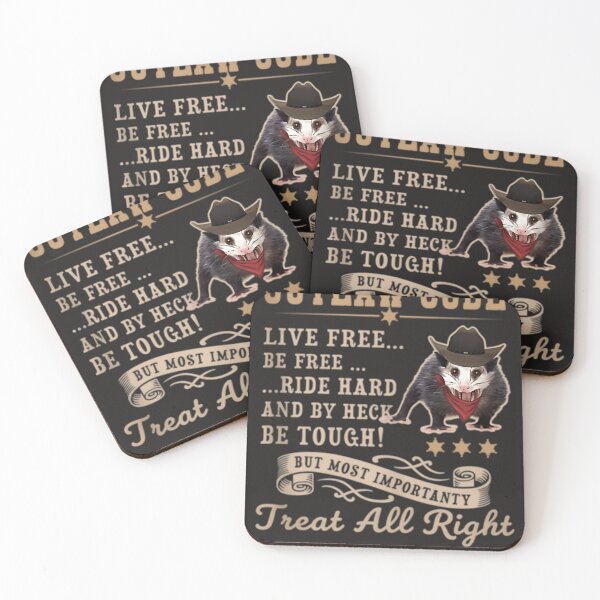 Item preview, Outlaw Code Cowboy Opossum – Funny Western Meme Poster & T-Shirt designed and sold by SugawaraTaikixl.