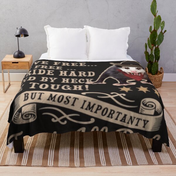 Item preview, Outlaw Code Cowboy Opossum – Funny Western Meme Poster & T-Shirt designed and sold by SugawaraTaikixl.