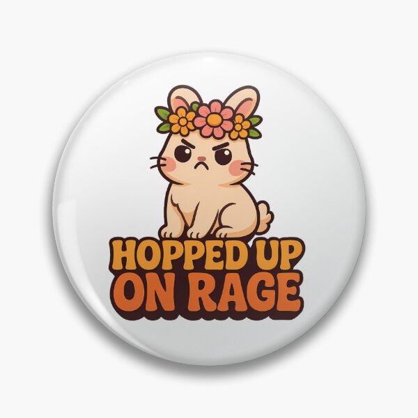 Item preview, Hopped Up on Rage – Cute Bunny Cartoon Art designed and sold by BrightmapStudio.