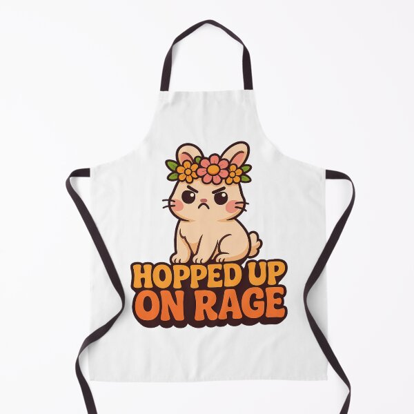 Item preview, Hopped Up on Rage – Cute Bunny Cartoon Art designed and sold by BrightmapStudio.
