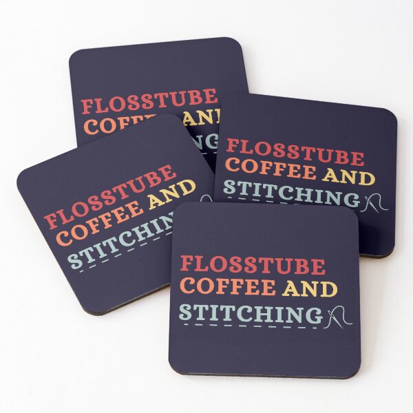 Item preview, Flosstube Coffee And Stitching - Cross Stitcher Stitching - Retro Cross Stitch Lover designed and sold by Wiss2Arts.