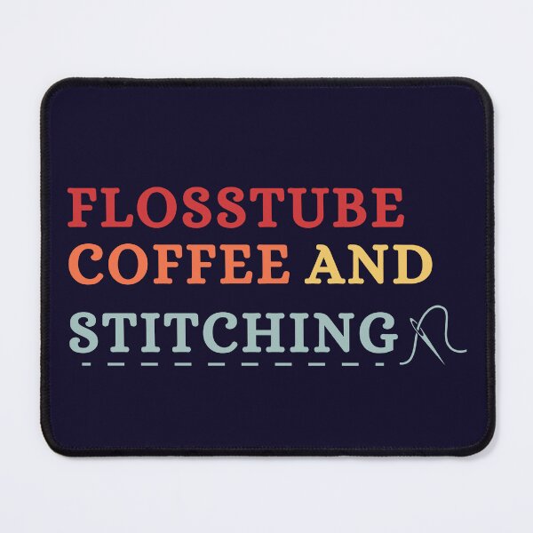 Item preview, Flosstube Coffee And Stitching - Cross Stitcher Stitching - Retro Cross Stitch Lover designed and sold by Wiss2Arts.