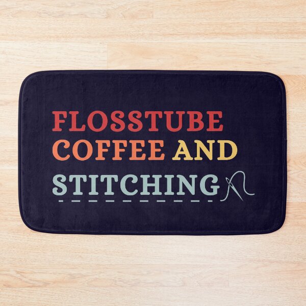 Item preview, Flosstube Coffee And Stitching - Cross Stitcher Stitching - Retro Cross Stitch Lover designed and sold by Wiss2Arts.
