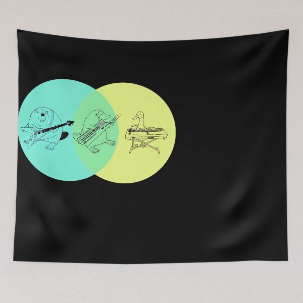 Item preview,  Keytar Platypus Venn Diagram designed and sold by KiaHaverinen.