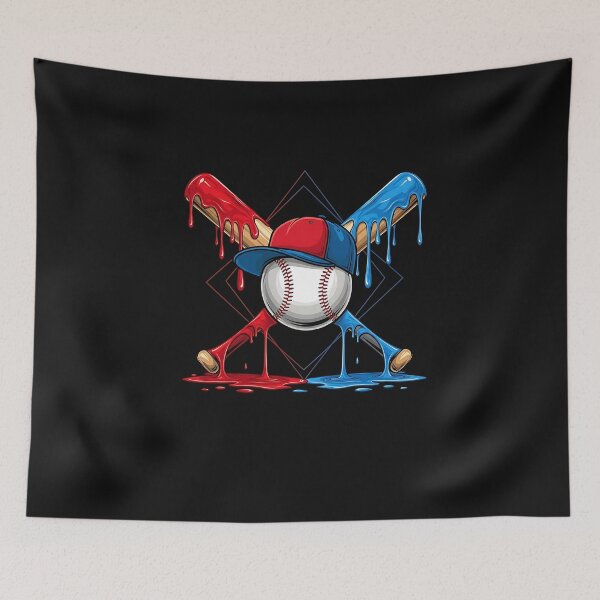 Item preview, American Baseball Drip Graffiti Ball and Bat designed and sold by facegm.