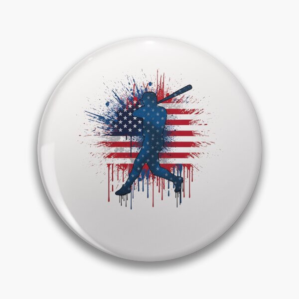 Item preview, American Baseball Drip Patriotic for Boys Ball and Bat Youth designed and sold by facegm.