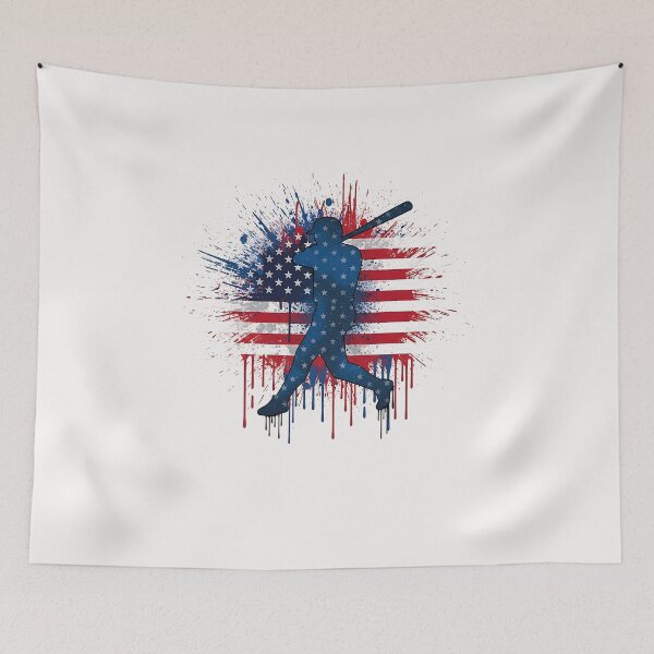 Item preview, American Baseball Drip Patriotic for Boys Ball and Bat Youth designed and sold by facegm.