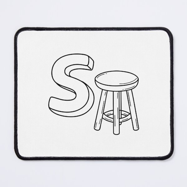 Item preview, An illustration of letter S stand for Stool designed and sold by rasagamastore.