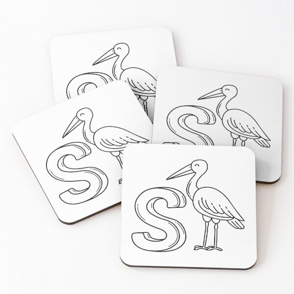 Item preview, An illustration of letter S stand for Stork designed and sold by rasagamastore.