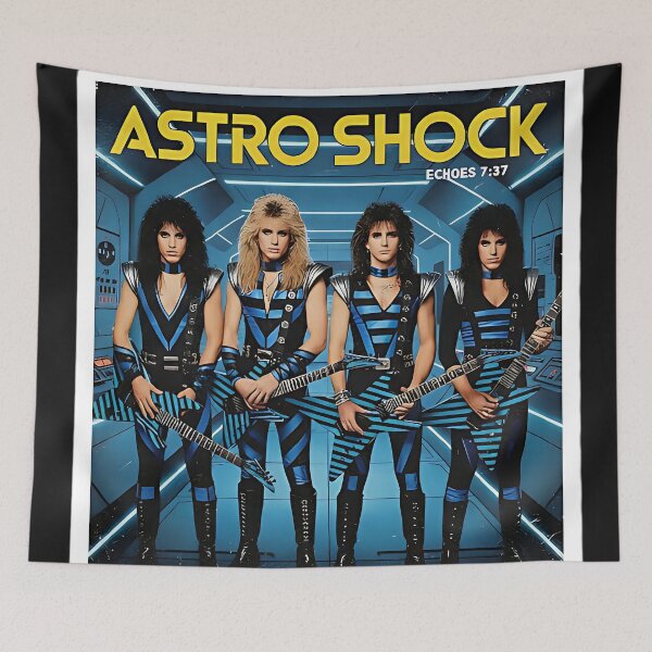 Item preview, Astro Shock – Retro 80s Sci-Fi Rock Band Album Cover Poster designed and sold by HiranoKeisukepm.