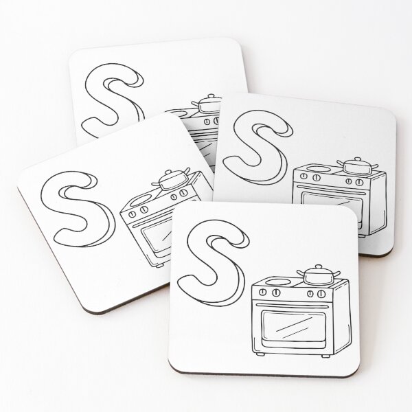 Item preview, An illustration of letter S stand for Stove designed and sold by rasagamastore.