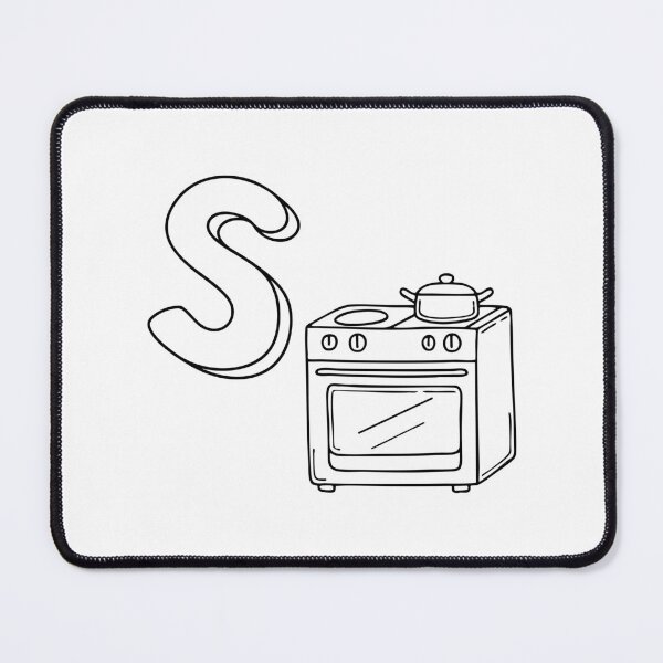 Item preview, An illustration of letter S stand for Stove designed and sold by rasagamastore.
