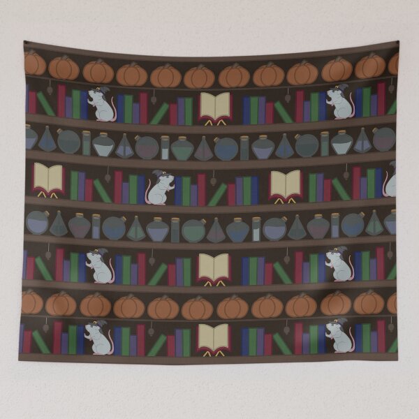 Item preview, Halloween Fall Witchy Bookshelf Seamless Pattern designed and sold by ArtByDreher.