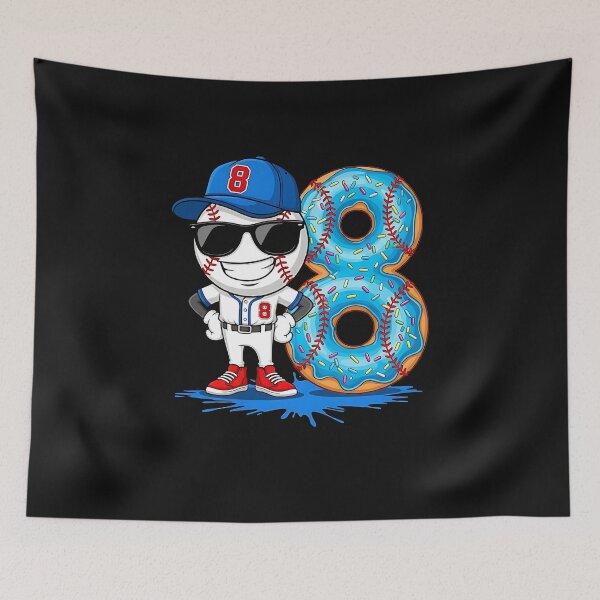 Item preview, Baseball 8 Year Old Ice Cream Drip 8th Birthday designed and sold by facegm.