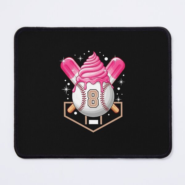 Item preview, Baseball 8th Birthday Ice Cream Drip Stuff 8 Years Girl Kids designed and sold by facegm.