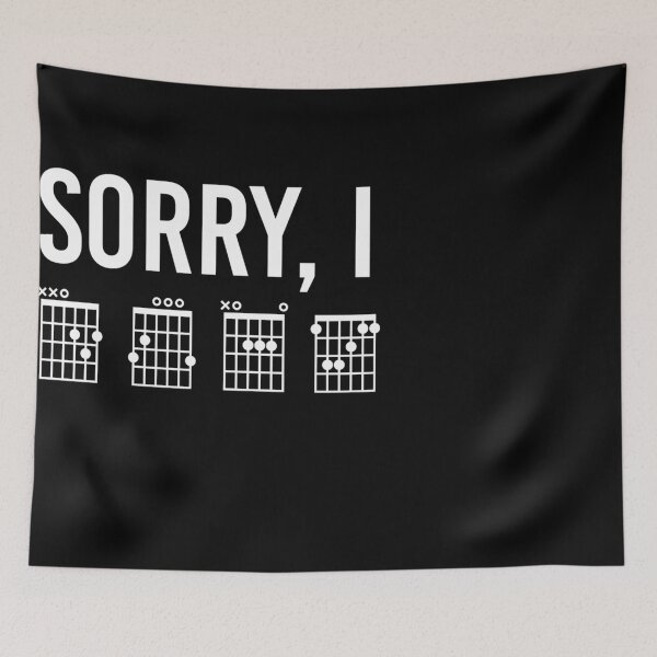 Item preview, Sorry I Dgaf Funny Guitar Chords Hidden Message designed and sold by JanetMcVeigh.