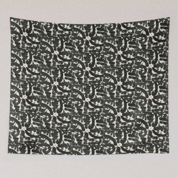 Item preview, Dynamic Abstract Zen Ink Calligraphy Swirls designed and sold by zzz888.
