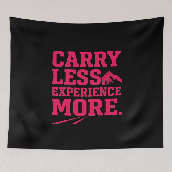 Item preview, Carry Less Experience More | Adventure Seeker Minimalist Tee designed and sold by typoinspired.