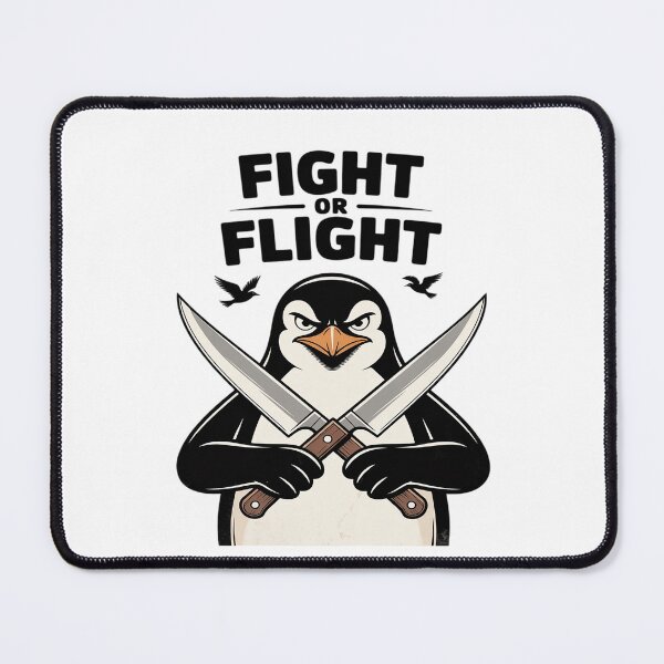 Item preview, Fight or Flight Penguin Meme Pun Sea Animal Penguin Lover designed and sold by Jadiantukora.