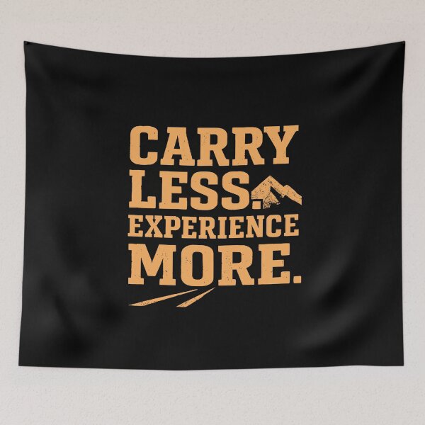 Item preview, Carry Less Experience More | Adventure Seeker Minimalist Tee designed and sold by typoinspired.