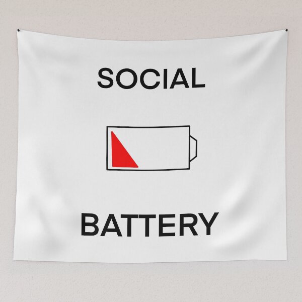 Item preview, Drained Social Battery designed and sold by SweetIceTees.