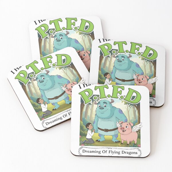 Item preview, I Have PTFD – Dreaming of Flying Dragons Funny Fantasy Cartoon Design designed and sold by zrwsfjbu3.