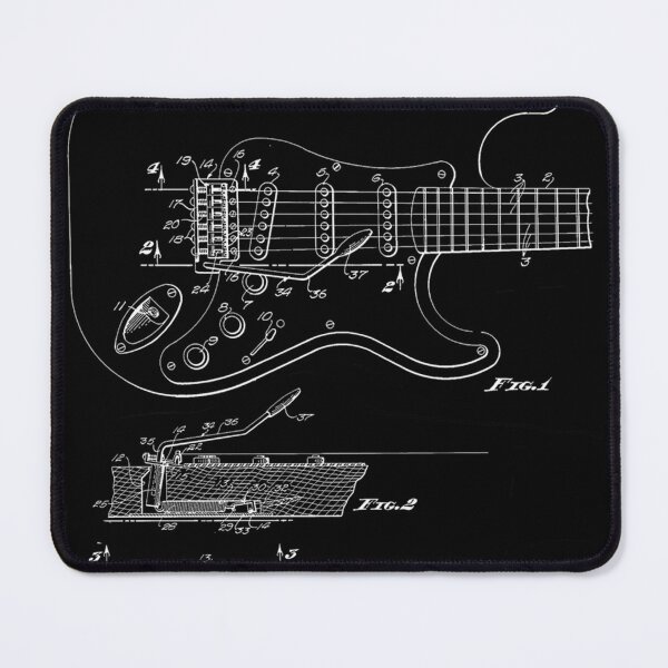 Item preview, 1956 Stratocaster Guitar Patent Office Drawing Tremolo Bar designed and sold by SabiPires.