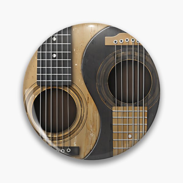 Artikelvorschau, Alte und abgenutzte Akustikgitarren Yin Yang entworfen und verkauft von JanetMcVeigh.