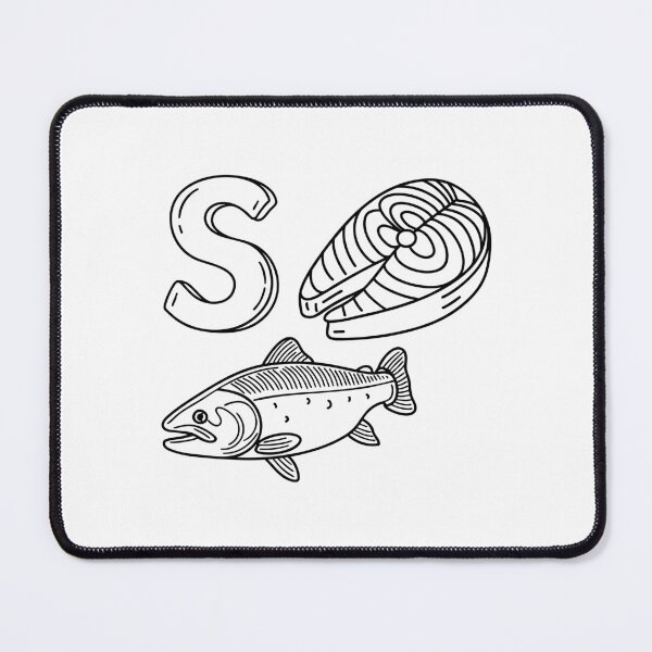Item preview, An illustration of letter S stand for Salmon designed and sold by rasagamastore.