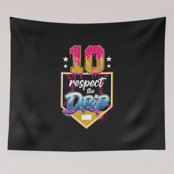 Item preview, Baseball 10 Year Old Birthday Ice Cream Drip 10th Birthday designed and sold by diyoor.