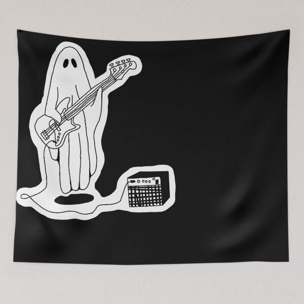 Aperçu de l'œuvre Sheet Ghost Playing Bass créée et vendue par SabiPires.