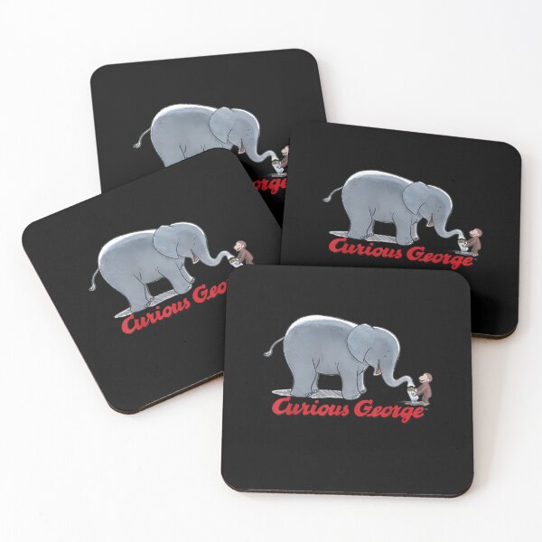 Item preview, Curious George And Elephant Portrait 	  	 designed and sold by lukdulsz37.
