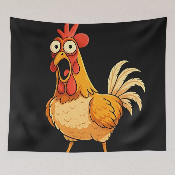 Item preview, F-Caw-F Funny Angry Chicken Pun Cartoon Design designed and sold by bhwdblz38.