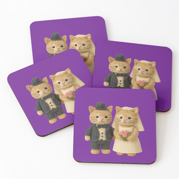 Item preview, cute cats, celebrating a wedding designed and sold by Mauswohn.