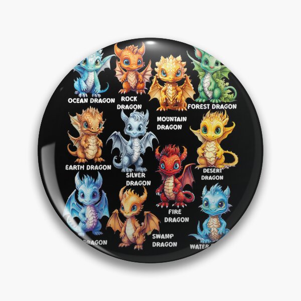 Item preview, Adorable Baby Dragon Types designed and sold by AriePollich.