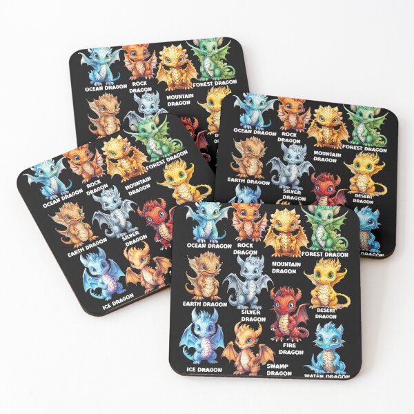 Item preview, Adorable Baby Dragon Types designed and sold by AriePollich.