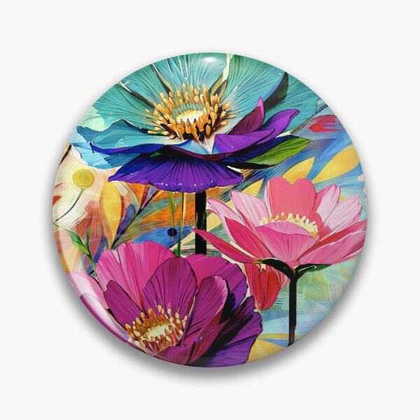 Item preview, Flower Garden Abstract Painting designed and sold by ViaARTfactory.